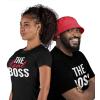 imageFunny Couples Matching Shirts The Boss ampamp The Real Boss His and Hers Boyfriend Girlfriend Wife Husband Couple TshirtMen Black  Women Black