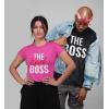 imageFunny Couples Matching Shirts The Boss ampamp The Real Boss His and Hers Boyfriend Girlfriend Wife Husband Couple TshirtMen Black  Women Pink