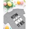 imageHip Hop Harry Bunny Girls Boys Easter Shirt Peepin Bunnies Infant Toddler Kids TShirt Toddler Kids TShirtPeepin  Gray