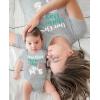 imageMom ampamp Baby Elephant Our First Mothers Day Mommy and Me Matching Outfits Gifts Mom T Shirt and 612M Baby BodysuitGray