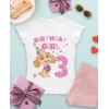 imageSkye Birthday Girl 3 Gifts for Three Years Old Bday Paw Patrol Theme Party Toddler Kids Girls Fitted TShirt A51144dWhite