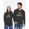 imageTeeStars King ampamp Queen Matching Couple Hoodie Set Valentines Day Gift His ampamp Hers Women Hoodie Women XXLargeMen XXLargeBlack