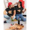 imageThe Missing Piece Pizza Couples Shirts for Him and Her Funny Matching His and Hers Couple Shirt SetMen Black  Women Black
