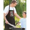 imageTstars Dad Apron Daddy Gifts from Daughter Son BBQ Grilling Cooking Aprons for Men One Size Black