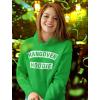 imageTstars St Patricks Day Womens ampamp Teen Girls Hoodie  Irish Shamrock FourLeaf Clover Pullover HoodiesHangover  Green