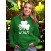 imageTstars St Patricks Day Womens ampamp Teen Girls Hoodie  Irish Shamrock FourLeaf Clover Pullover HoodiesIrish  Green