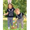 imageTstars Trade Brother for Easter Eggs Funny Siblings Egg Hunting TShirt for Toddler ampamp Youth Boys GirlsNavy