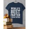 imageWorld Best Farter I Mean Father Shirt Gifts for dad from Daughter Son Funny tShirt for Men A1Navy Blue