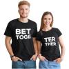 imageBetter Together Matching Shirts for Couples Him and Her Gifts Couple OutfitsMen Black  Women Black