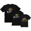 imageKing Queen Princess Family Matching TShirts Husband Wife ampamp Girl Valentines DayQueen Black  King Black  Princess Black