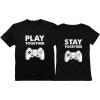 imageMatching Couples Shirts Play Together Stay Together Funny Gamer Tshirt ValentineMen Black  Women Black