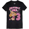 imageSkye Birthday Girl 3 Gifts for Three Years Old Bday Paw Patrol Theme Party Toddler Kids Girls Fitted TShirt A51144dSkye 3rd  Black