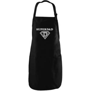 imageDad Apron Fathers Day Daddy Gifts Cooking BBQ Grill Aprons for Men with Pockets One Size Black