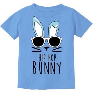 imageHip Hop Harry Bunny Girls Boys Easter Shirt Peepin Bunnies Infant Toddler Kids TShirt Toddler Kids TShirtHip Hop  California Blue