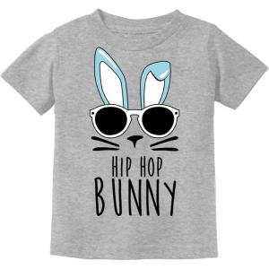 imageHip Hop Harry Bunny Girls Boys Easter Shirt Peepin Bunnies Infant Toddler Kids TShirt Toddler Kids TShirtHip Hop  Gray