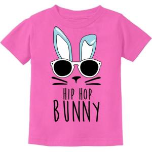 imageHip Hop Harry Bunny Girls Boys Easter Shirt Peepin Bunnies Infant Toddler Kids TShirt Toddler Kids TShirtHip Hop  Pink
