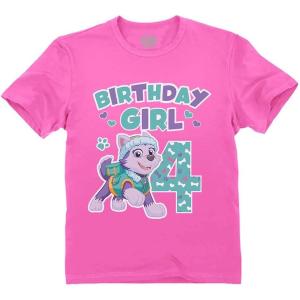 imagePaw Patrol Pup Skye 4 5 Gifts for Four Five Years Old Girls 4th 5th Birthday Girl Theme Party Toddler Kids TShirtEverest 4th  Pink