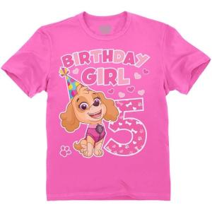 imagePaw Patrol Pup Skye 4 5 Gifts for Four Five Years Old Girls 4th 5th Birthday Girl Theme Party Toddler Kids TShirtSkye 5th  Pink