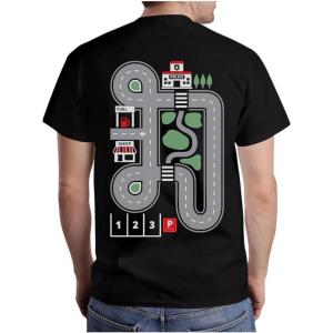 imagePlaymat Car Track Shirt for Dad Gifts for Dads Fathers Day Play Cars Roads on Back Mens TShirtBlack