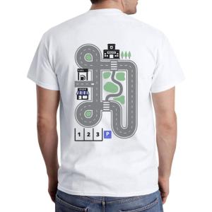 imagePlaymat Car Track Shirt for Dad Gifts for Dads Fathers Day Play Cars Roads on Back Mens TShirtWhite