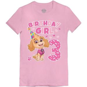 imageSkye Birthday Girl 3 Gifts for Three Years Old Bday Paw Patrol Theme Party Toddler Kids Girls Fitted TShirt A51144dSkye 3rd  Pink