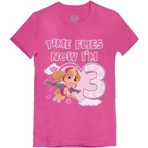 imageSkye Birthday Girl 3 Gifts for Three Years Old Bday Paw Patrol Theme Party Toddler Kids Girls Fitted TShirt A51144dSkye Fly 3rd  Wow Pink