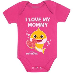 imageTstars 1st Mothers Day Baby Shark Doo Doo Doo Outfit Mom Gifts Baby Boy Girl Bodysuit Love My MommyWow Pink