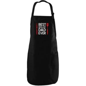 imageTstars Dad Apron Daddy Gifts from Daughter Son BBQ Grilling Cooking Aprons for Men One Size Black