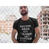 imageFather and Son Daughter Beards and Tattoos Fathers Day Matching Shirts SetDad Black  SonDaughter Black