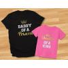 imageKing ampamp Princess Dad and Daughter Matching Shirts Gifts for Dads Fathers Day Daddy ampamp Me Shirt SetDaddy Black  Daughter Wow Pink