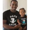 imagePapa ampamp Baby Saur Daddy and Son Daughter Matching Outfits Gifts for New Dads Fathers Day Dad Shirt ampamp Infant BodysuitPapa Black  Baby Black