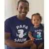 imagePapa ampamp Baby Saur Daddy and Son Daughter Matching Outfits Gifts for New Dads Fathers Day Dad Shirt ampamp Infant BodysuitPapa Navy  Baby Navy