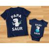 imagePapa ampamp Baby Saur Daddy and Son Daughter Matching Outfits Gifts for New Dads Fathers Day Dad Shirt ampamp Infant BodysuitPapa Navy  Baby Navy
