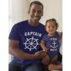 imageTstars Captain ampamp First Mate Dad and Baby Matching Outfits Fathers Day Daddy Me Shirts Captain Navy XXLargeMate Navy 6M 36M