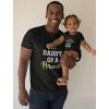 imageTstars Daddy of a Princess Daughter of a King Dad and Baby Matching Outfits Gifts for New Dads Fathers Day Shirts SetMan Black  Baby Black
