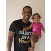 imageTstars Daddy of a Princess Daughter of a King Dad and Baby Matching Outfits Gifts for New Dads Fathers Day Shirts SetMan Black  Baby Wow Pink