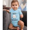 imageTstars Happy Passover Bar Mitzvah Baby Bodysuit Festive Jewish Holiday Outfit for Infant Boys ampamp GirlsHappy  Aqua