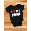 imageTstars My Day Baby Outfit I Love Papa Infant BodysuitNavy