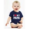 imageTstars My Day Baby Outfit I Love Papa Infant BodysuitNavy