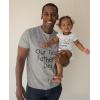 imageTstars Our First Fathers Day Matching Outfits New Dads Gifts Dad Shirt and Son Daughter Infant BodysuitDad Gray  Baby GrayWhite