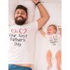 imageTstars Our First Fathers Day Matching Outfits New Dads Gifts Dad Shirt and Son Daughter Infant BodysuitDad White  Baby White