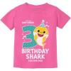 image3rd Birthday Baby Shark Doo Doo Shirt Boy Girl Gifts 3 Years Old Bday Sharks Theme Party Toddler Kids TShirtPink