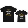 imageKing ampamp Princess Dad and Daughter Matching Shirts Gifts for Dads Fathers Day Daddy ampamp Me Shirt SetDaddy Black  Daughter Black
