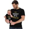 imageTstars Daddy of a Princess Daughter of a King Dad and Baby Matching Outfits Gifts for New Dads Fathers Day Shirts SetMan Black  Baby Black