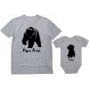 imageTstars Papa ampamp Baby Bear Dad and Son Daughter Matching Shirts Fathers Day New Dads Gift Father and Infant Shirt SetDad Gray  Baby Gray