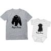 imageTstars Papa ampamp Baby Bear Dad and Son Daughter Matching Shirts Fathers Day New Dads Gift Father and Infant Shirt SetDad Gray  Baby GrayWhite