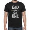 imageWild One Dad Shirt Safari Theme Family First Birthday Daddy Shirt for MenBlack