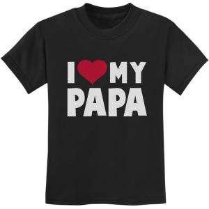 imageI Love My Daddy Shirt Gifts for Dad Papa Fathers Day Toddler Kids TShirtBlack