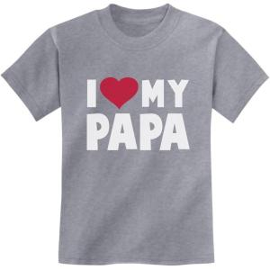 imageI Love My Daddy Shirt Gifts for Dad Papa Fathers Day Toddler Kids TShirtGray