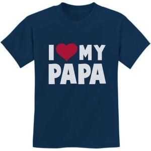 imageI Love My Daddy Shirt Gifts for Dad Papa Fathers Day Toddler Kids TShirtNavy